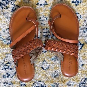 Brown Woven Sandals